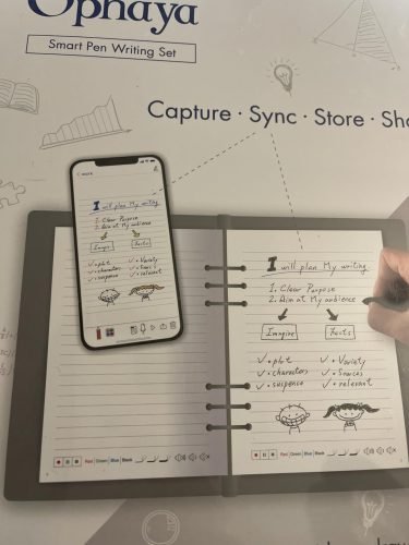 Smart Sync Pen for Note Taking with Notebook and Writing Board.Real-time Sync for Digitizing.Convert to Text.Storing.Sharing Paper Notes via APP on Smartphone/IPAD (Android and iOS) photo review