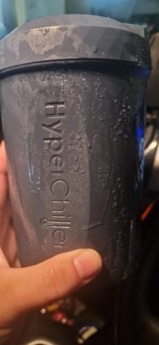 HyperChiller HC2M Patented Iced Coffee/Beverage Cooler. NEW. IMPROVED.STRONGER AND MORE DURABLE! Ready in One Minute. Reusable for Iced Tea. Wine. Spirits. Alcohol. Juice. 12.5 Oz. Mint Blue photo review