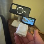 ESR for MagSafe Charger Stand. 3 in 1 Charging Station with CryoBoost. Phone-Cooling Wireless Charging. Qi2 Certified 15W MagSafe Stand. for iPhone 17/16/15/14/13/12. AirPods. Apple Watch. White photo review