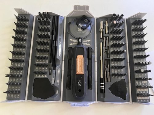 Electric Precision Screwdriver Set. 180 in 1 Cordless Screwdriver. 3 Torque Settings with 160 Magnetic Precision Bits for Computer. Laptop. iPhone. PS5. Xbox. Watch. Jewelry. Eyeglasses photo review