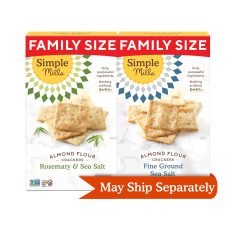 Simple Mills Almond Flour Crackers. Family Size Variety Pack (Fine Ground Sea Salt and Rosemary & Sea Salt) - Gluten Free. Vegan. Healthy Snacks. 12.75 Ounce (Pack of 1)