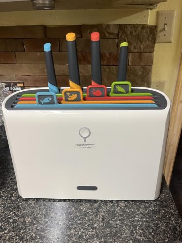 【New User Only】Modern Innovations Smart Cutting Boards and Knife Set. Self Cleaning Cutting Board & Knives Holder. Color Coded Cutting Board Set With Knives. All-In-One Cleaning Knife and Cutting Board Set photo review