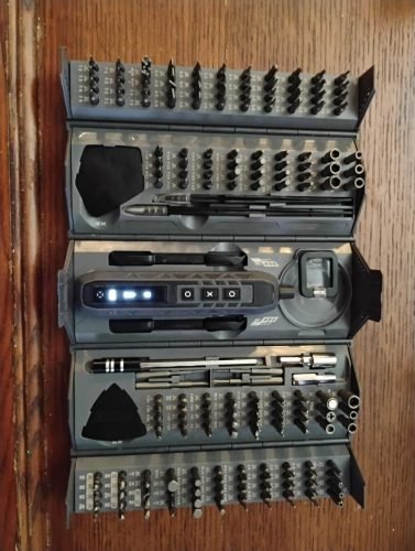 Electric Precision Screwdriver Set. 180 in 1 Cordless Screwdriver. 3 Torque Settings with 160 Magnetic Precision Bits for Computer. Laptop. iPhone. PS5. Xbox. Watch. Jewelry. Eyeglasses photo review