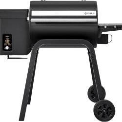 Brisk It Zelos-450 Electric Wood Pellet Smoker Grill – A.I. Smart BBQ Grill with WiFi. 7-in-1 Outdoor Grill & Smoker. PID Controller (Up to 500°F). 450 sq.in Cooking Area. Meat Probe