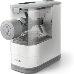Philips Kitchen Appliances Compact Pasta and Noodle Maker. Viva Collection. Comes with 3 Default Classic Pasta Shaping Discs. Fully Automatic. Recipe Book. Small. White (HR2370/05)