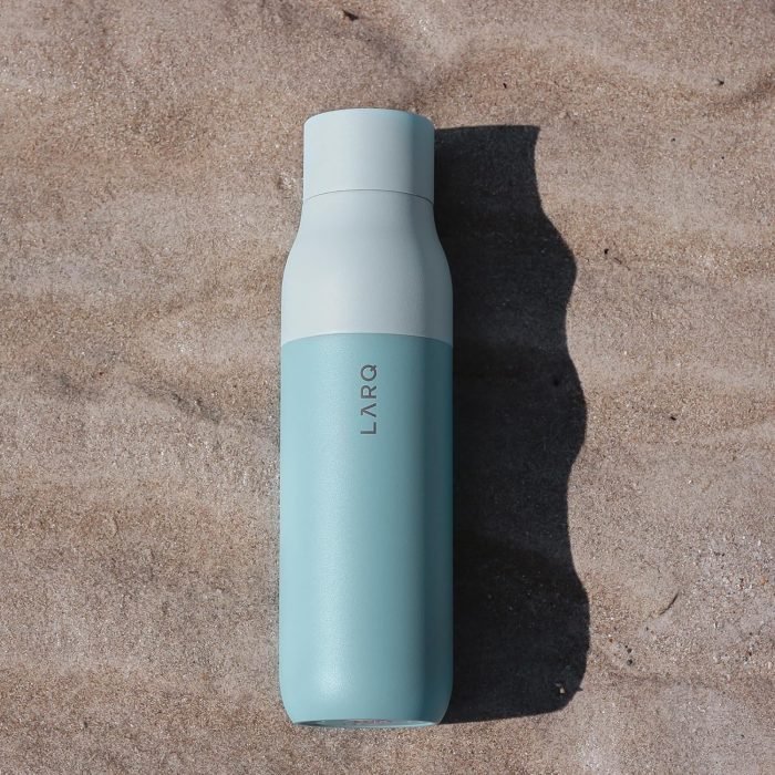 LARQ PureVis 500ml Bottle - Self-Cleaning Vacuum Insulated Stainless Steel Water Bottle with UV Purifier and Award Winning Design | Reusable & Convenient for Travel. Seaside Mint