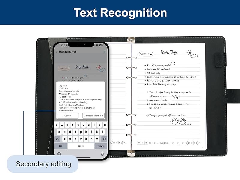 Smart Sync Pen for Note Taking with Notebook and Writing Board.Real-time Sync for Digitizing.Convert to Text.Storing.Sharing Paper Notes via APP on Smartphone/IPAD (Android and iOS)