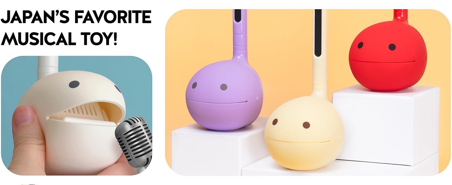 Otamatone Japanese Electronic Musical Instrument Portable Music Synthesizer from Japan by Maywa Denki Studio Award Winning. Educational Fun Gift for Children. Teens & Adults - Black