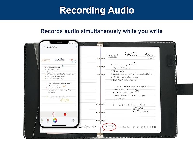 Smart Sync Pen for Note Taking with Notebook and Writing Board.Real-time Sync for Digitizing.Convert to Text.Storing.Sharing Paper Notes via APP on Smartphone/IPAD (Android and iOS)