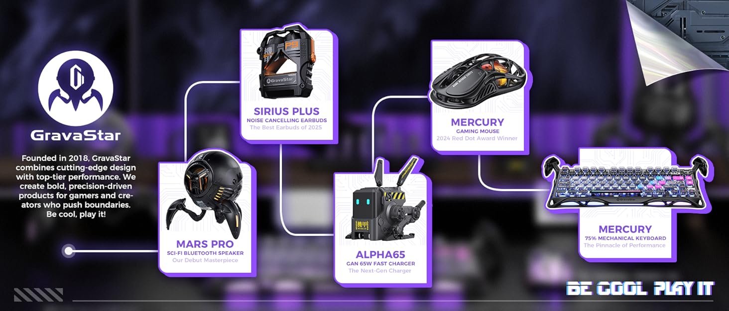 GravaStar Sirius Plus True Wireless Earbuds. Bluetooth 5.3 Active Noise Cancellation ANC Headphones. 28H Playtime. ENC Clear Call. IPX4 for Sports/Work. Customization App for iOS/Android-Yellow