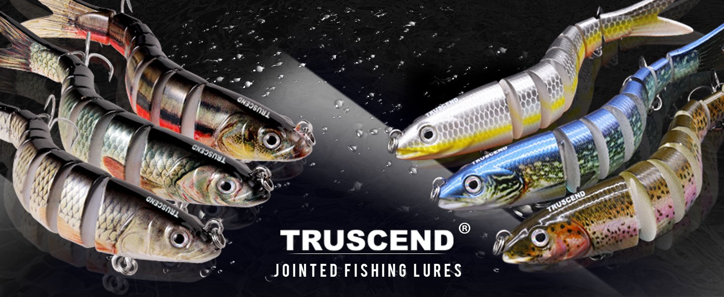 TRUSCEND Fishing Lures for Freshwater and Saltwater. Lifelike Swimbait for Bass Trout Crappie. Slow Sinking Bass Fishing Lure. Amazing Fishing Gifts for men. Must-have for Family Fishing Gear