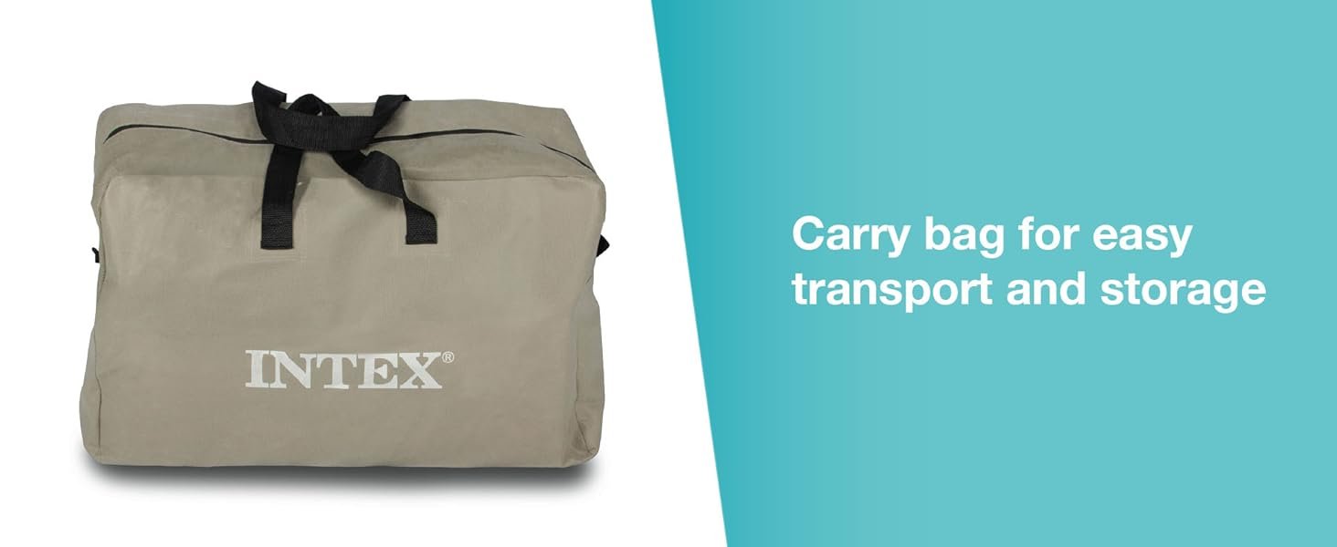 Intex 68307EP Explorer K2 Inflatable Kayak Set: Includes Deluxe 86in Aluminum Oars and High-Output Pump – SuperStrong PVC – Adjustable Seats with Backrest – 2-Person – 400lb Weight Capacity