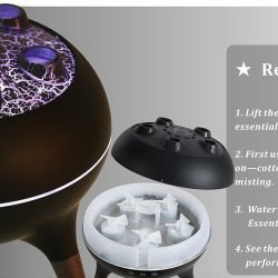 Essential Oil Diffuser 250ML Dancing Jellyfish Aromatherapy Diffuser Humidifier with 7 Colors LED Lights.Remote Control.Plug in for Bedroom.Office (White)