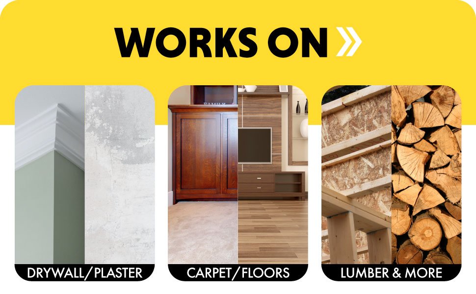 General Tools MMD4E Digital Moisture Meter, Water Leak Detector, Moisture Tester, Pin Type, Backlit LCD Display With Audible and Visual High-Medium-Low Moisture Content Alerts, Grays