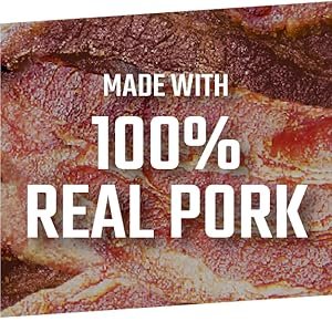 Jack Link's Bacon Jerky, Hickory Smoked - Flavorful Ready to Eat Meat Snack with 11g of Protein per Serving, Made with 100% Thick Cut Real Bacon, Protein Snack, Keto Friendly, 2.5 oz. (Pack of 4)