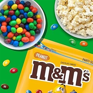 M&M'S Peanut Milk Chocolate Candy. Chocolate Candy Bulk. Party Size 38 oz Bag (Pack of 2)