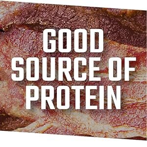 Jack Link's Bacon Jerky, Hickory Smoked - Flavorful Ready to Eat Meat Snack with 11g of Protein per Serving, Made with 100% Thick Cut Real Bacon, Protein Snack, Keto Friendly, 2.5 oz. (Pack of 4)