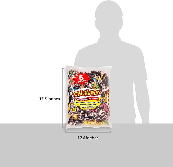 Tootsie Roll Child's Play Candy Favorites - Made in USA - 5 Pounds of Individually Wrapped Party Candy - Funtastic Variety Mix Bag - Peanut Free. Gluten Free (5 Pounds)