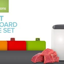 【New User Only】Modern Innovations Smart Cutting Boards and Knife Set. Self Cleaning Cutting Board & Knives Holder. Color Coded Cutting Board Set With Knives. All-In-One Cleaning Knife and Cutting Board Set