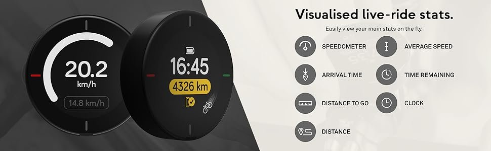 Beeline Bike GPS Computer - Velo 2 | Wireless Global Navigation Map | Weatherproof & 11+ Hours Battery Life | USB Charging | Sat Nav for Cycling with a Strap Mount Included | Glove Friendly