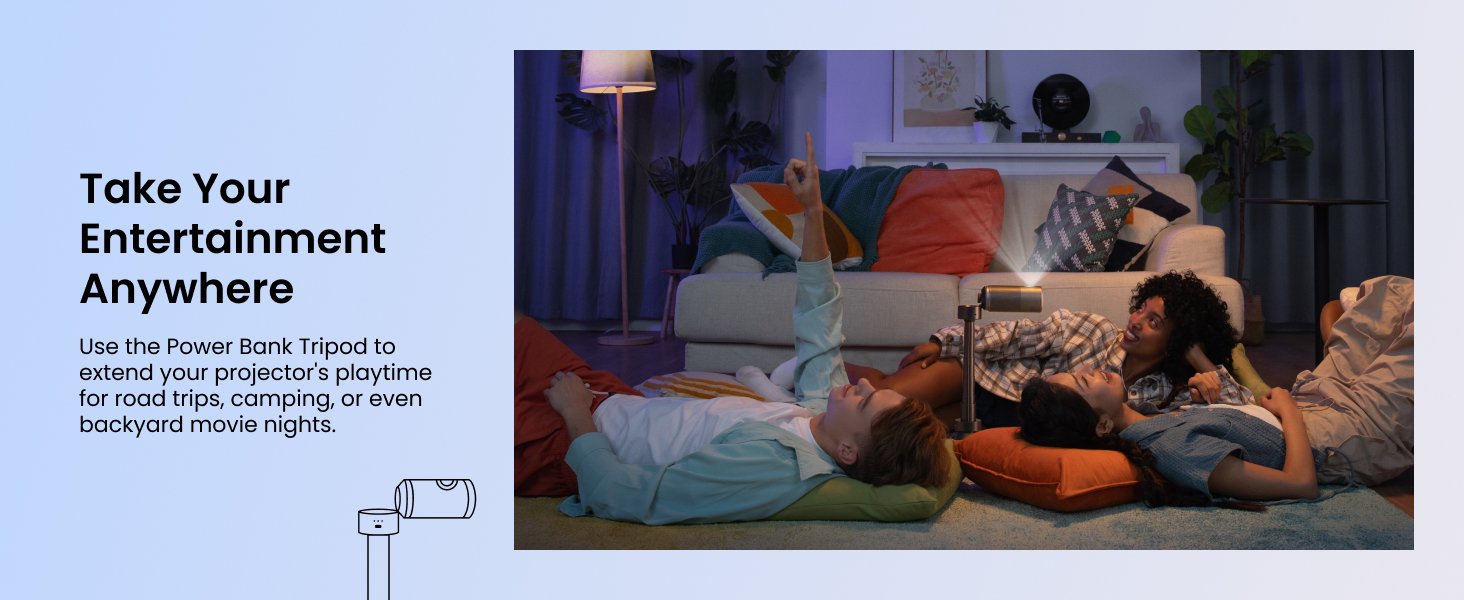 Nebula Capsule Air (Black) With Nebula Capsule Battery Tripod (Black)