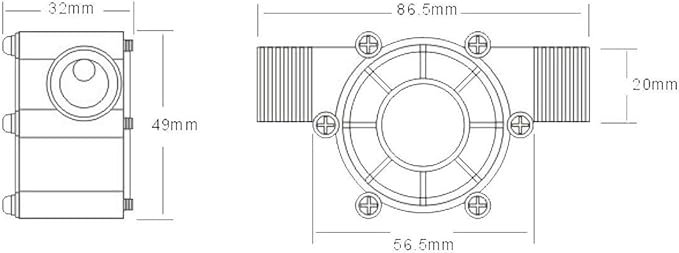 Hydroelectric Micro Hydro Generator 1/2 Inch Portable Water Flow Generator Charger 10W 12V