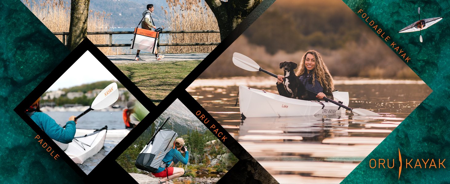 Oru Kayak Beach | Stable. Durable. Light - Lake/River Kayaks - Beginner. Intermediate - for Day Trips. Picnics. and Casual Fun with Family and Friends - Size (Unfolded): 12'1 x 29. 25 Lbs