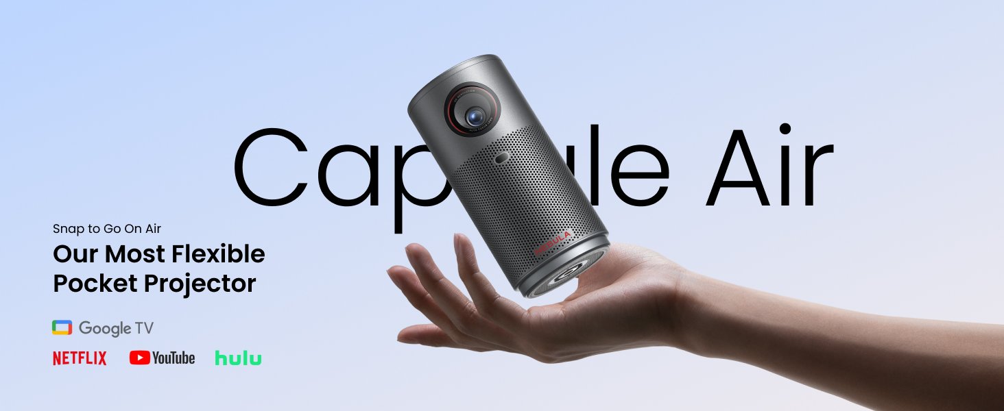 Nebula Capsule Air (Black) With Nebula Capsule Battery Tripod (Black)