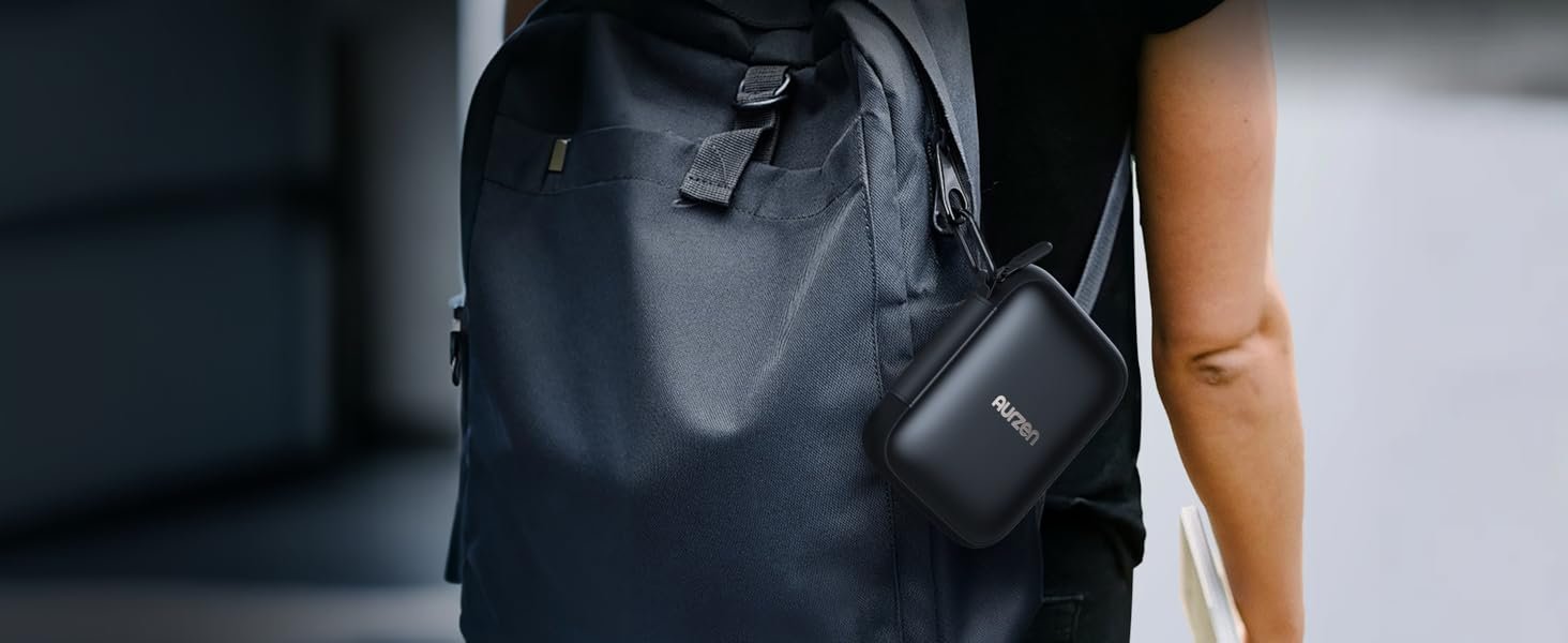 Aurzen ZIP Tri-Fold DLP Truly Mini Projector. Pocket Size. Zero-Lag Focus. One-Click Screen Mirroring. Full-Screen Mode. Type-C Fast Charging. 5.000mAh Battery. Indoor Outdoor Portable Projector.Gold