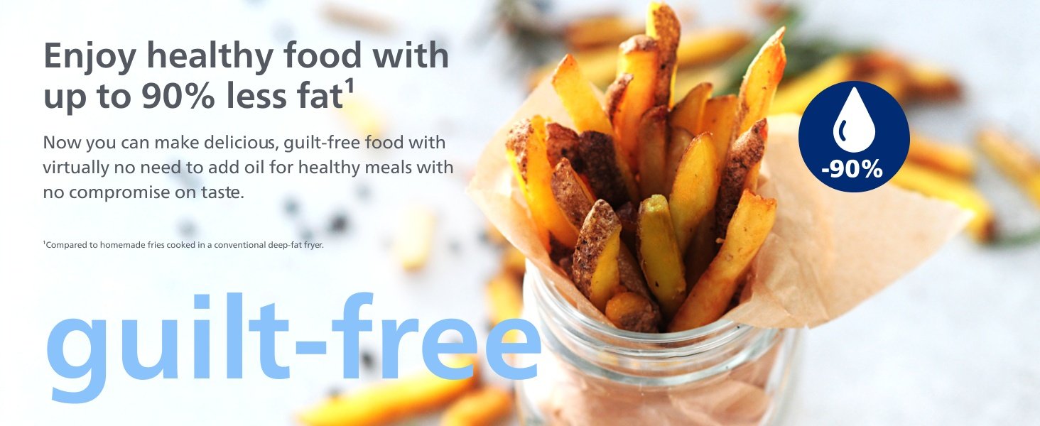 Philips 2000 Series Airfryer - RapidAir Technology. 13-in-1 Ways to Cook. 4.4QT Capacity. Healthier Meals Up to 90% Less Fat. Easy to Clean. Dishwasher Safe. Touchscreen Control. HomeID App (NA221/00)