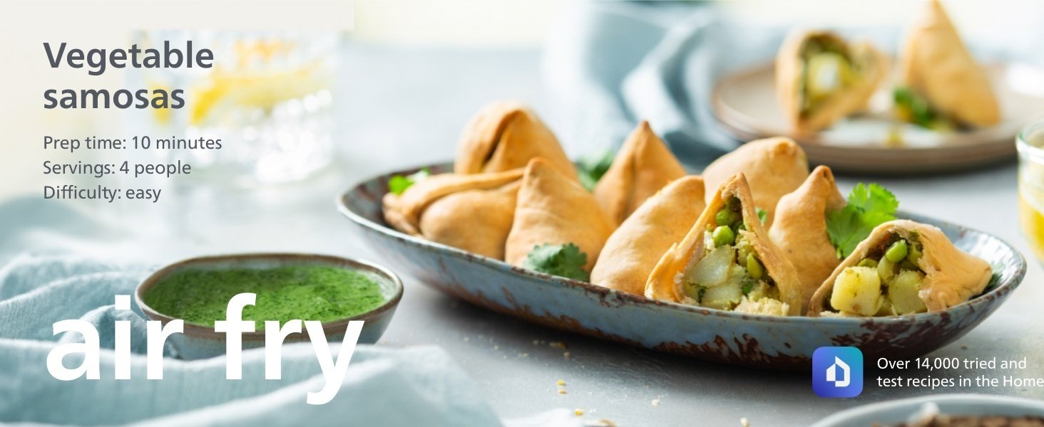 Philips 2000 Series Airfryer - RapidAir Technology. 13-in-1 Ways to Cook. 4.4QT Capacity. Healthier Meals Up to 90% Less Fat. Easy to Clean. Dishwasher Safe. Touchscreen Control. HomeID App (NA221/00)