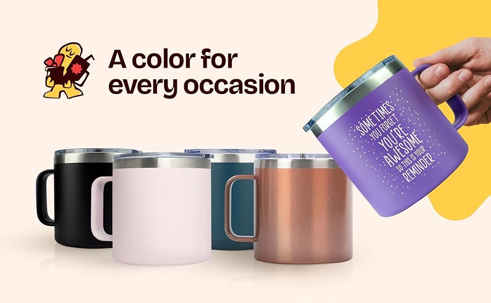 Xmas Gifts for Women - Birthday Friendship - Sometimes You Forget Your Awesome Gifts Purple Coffee Mug for Older Women 14oz Inspirational Unique Customer's Most Loved Gift