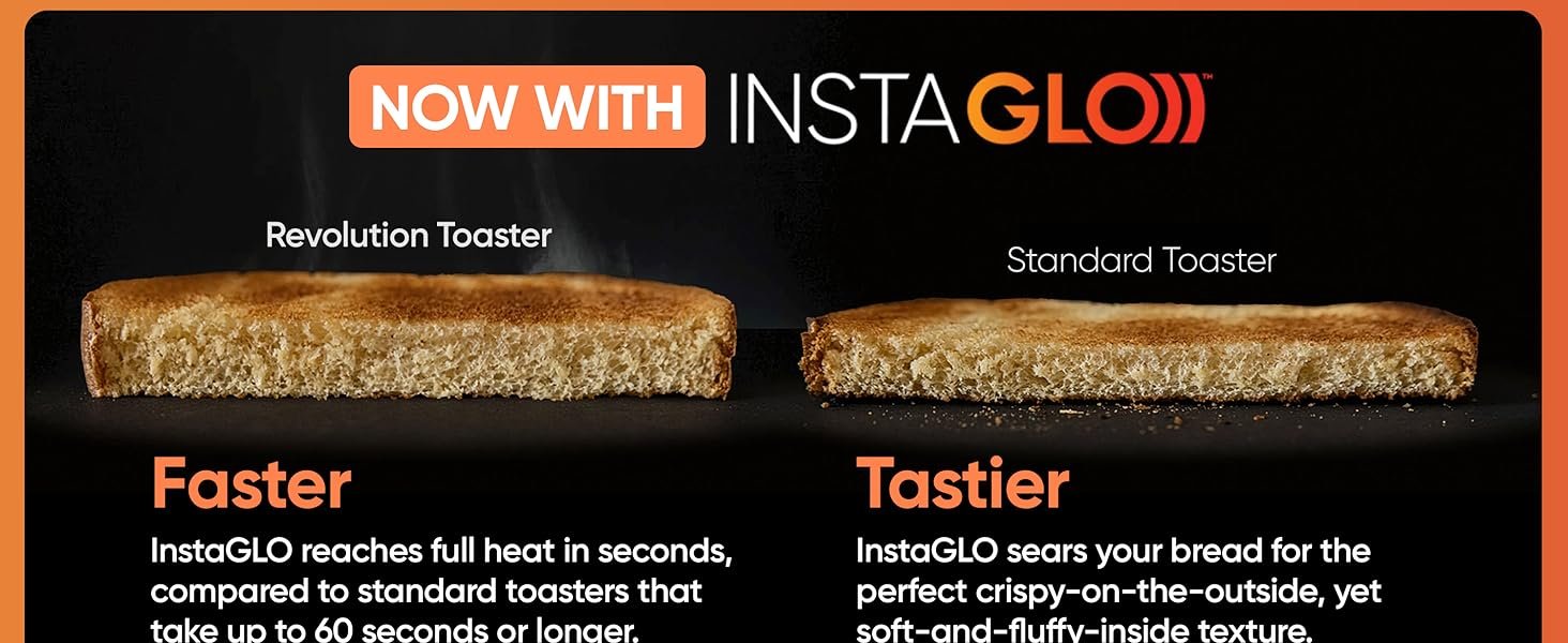Revolution R180 Connect Touchscreen Smart Toaster with High-Speed InstaGLO Technology – Choose from 6 Bread Types. 7 Browning Levels. & Toastie Press Mode (Stainless Steel. 2-Slice)