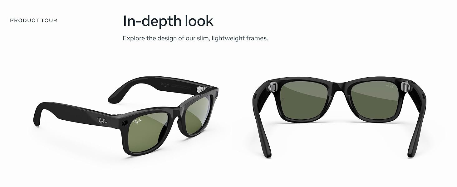 Ray-Ban Meta (Gen 1). Wayfarer. Matte Black | Smart AI Glasses for Men. Women — 12 MP Camera. Open-Ear Speakers. Video Recording. Bluetooth — Polarized Gradient Graphite Lenses — Wearable Technology