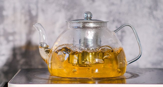 1200ml/40 oz Glass Teapot with 4 Double Wall Teacups and Removable Stainless Steel Infuser. Tea Sets for Adults. Clear Tea Kettle Stovetop Safe for Loose Leaf and Blooming Tea.Gifts for Christmas