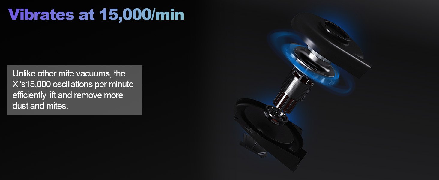 Mite Vacuum Cleaner for Mattresses Bed Vacuum with UV, High Heating, Smart Sensor, Lightweight, and Deep Clean Dust and Pet Hair