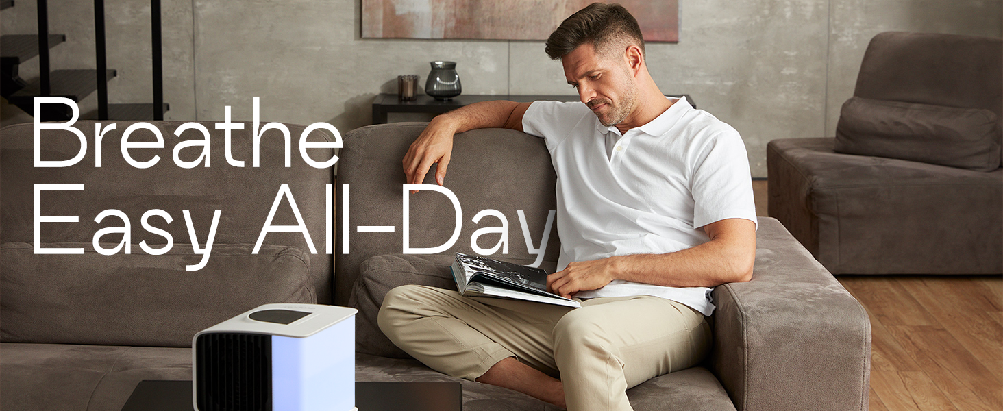 EVAPOLAR evaSMART Personal Evaporative Air Humidifier Cooler (White)