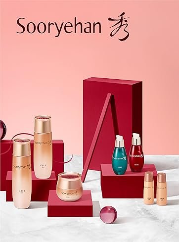 Sooryehan Ginseng Skincare gift Set - Hyobidam Korean Skin Care Set. Premium Gift Set for Intense Hydration. Firm Skin. Wild Ginseng. 13.53 fl oz