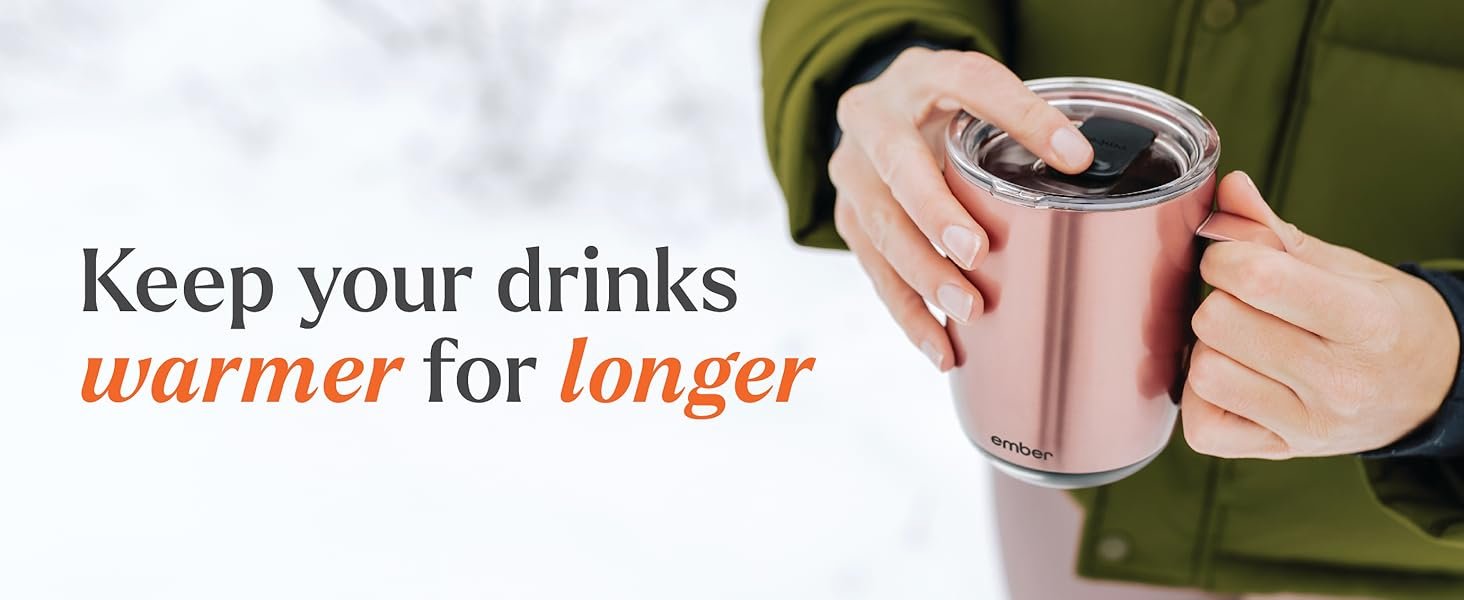 Ember Temperature Control Smart Mug 2. 14 Oz. App-Controlled Heated Coffee Mug with 80 Min Battery Life and Improved Design. Black