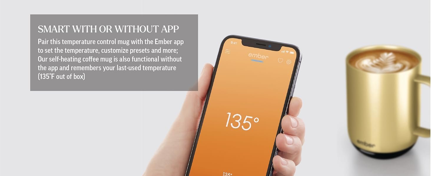Ember Temperature Control Smart Mug 2. 14 Oz. App-Controlled Heated Coffee Mug with 80 Min Battery Life and Improved Design. Black