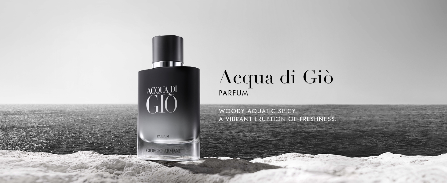 Armani Beauty - Acqua di Giò - Parfum - Cologne for Men - Fresh & Woody Men's Fragrance - Bergamot. Ginger. Marine. Geranium. Rosemary. Clary Sage. Patchouli. Incense Notes
